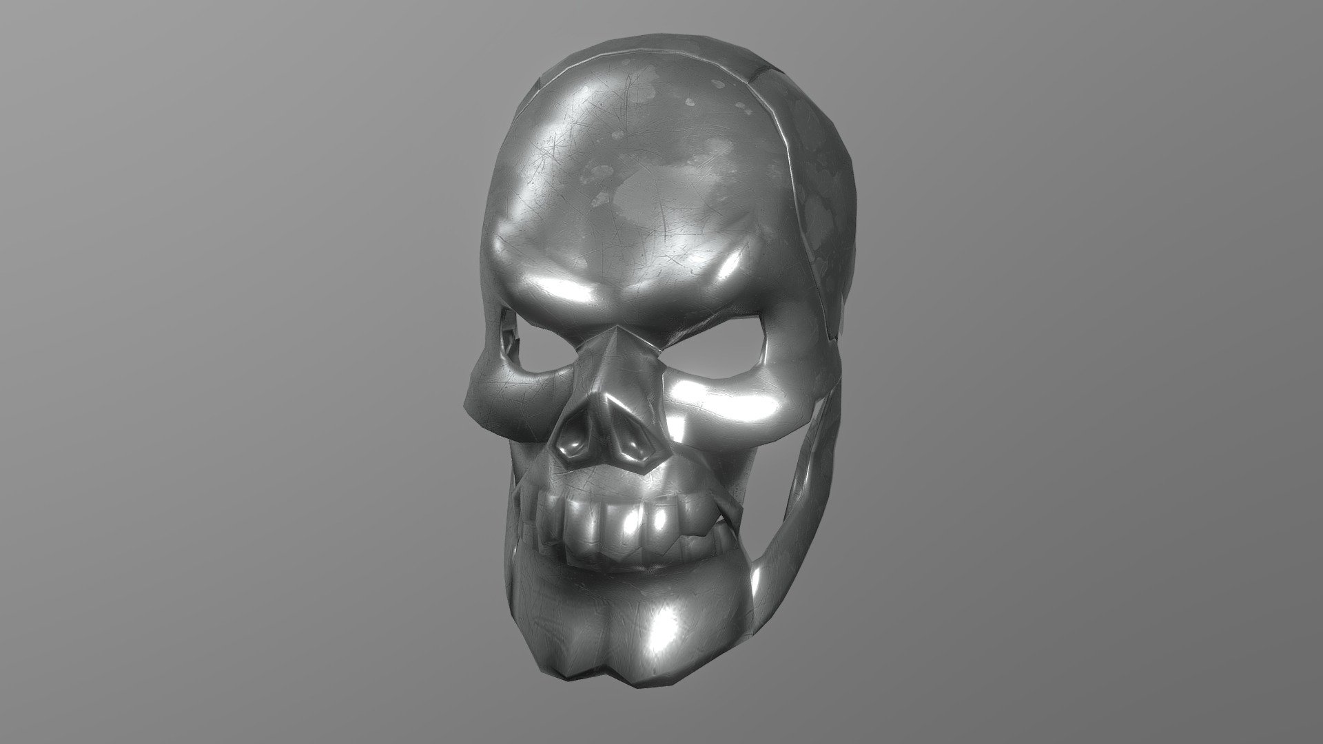 Skull Mask (metal) 3d model