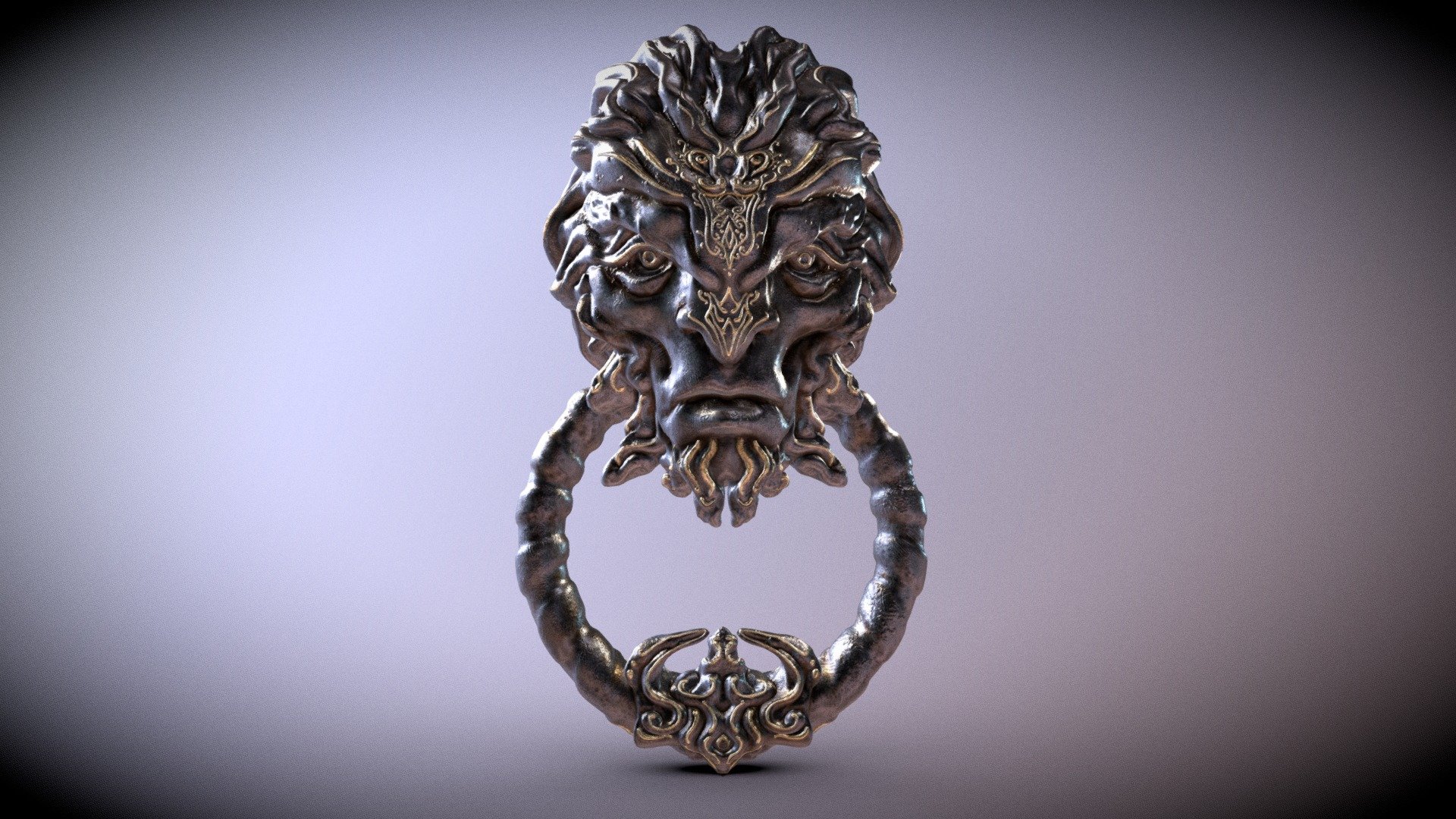 Fantasy/Gothic Door Knob #6 3d model