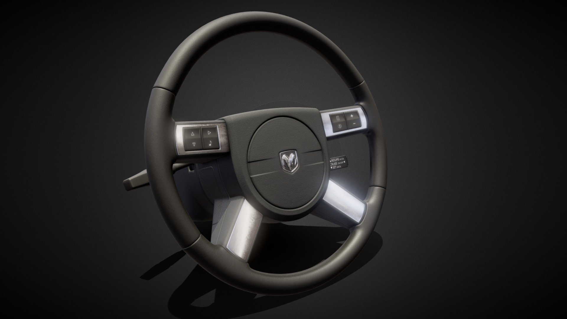 Steering wheel dodge charger 2008 3d model