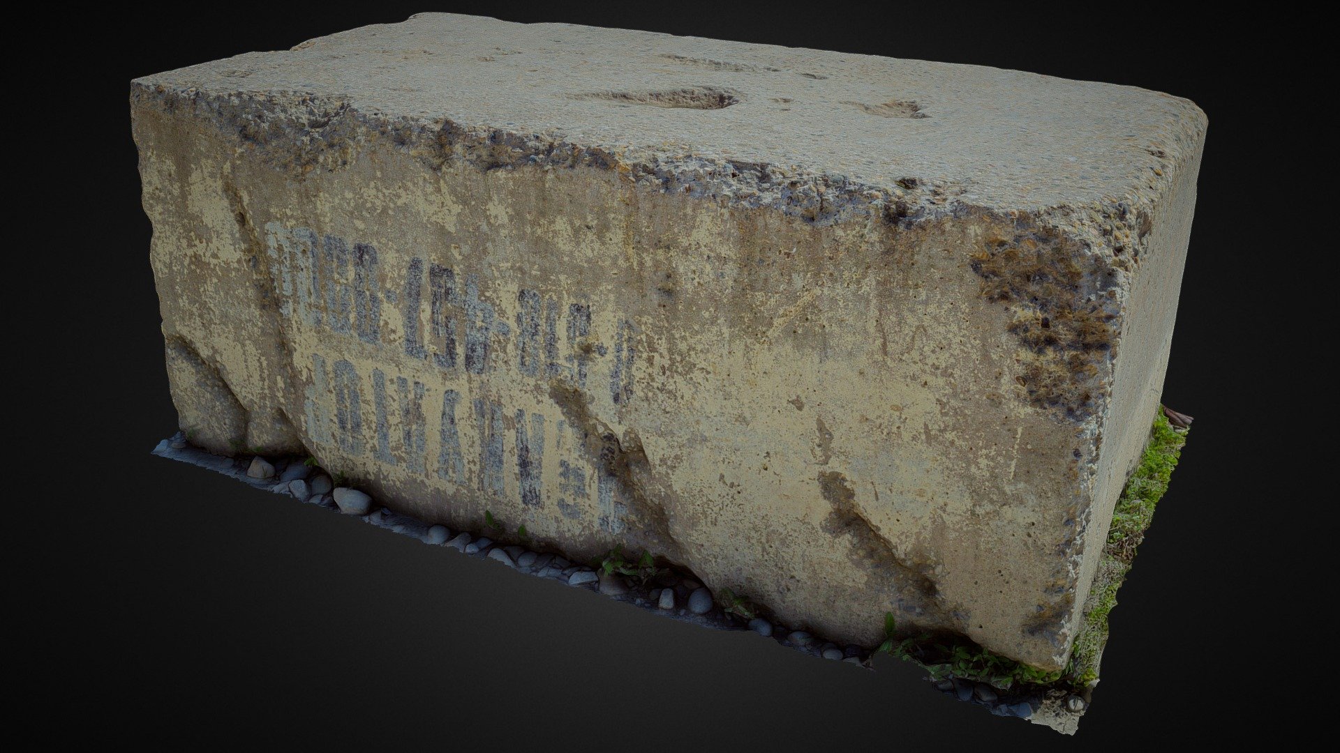 Concrete Block [RAW] 3d model