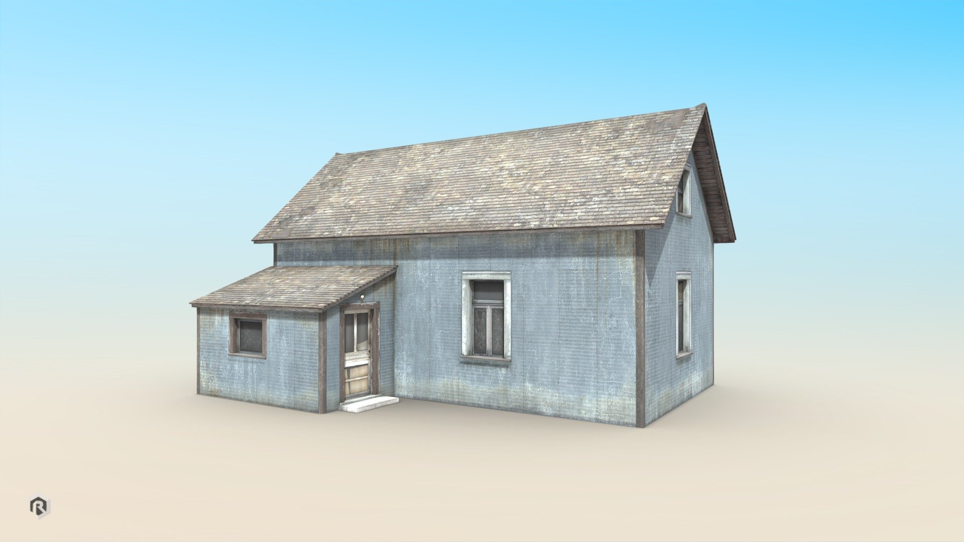 Old Wooden House 3d model