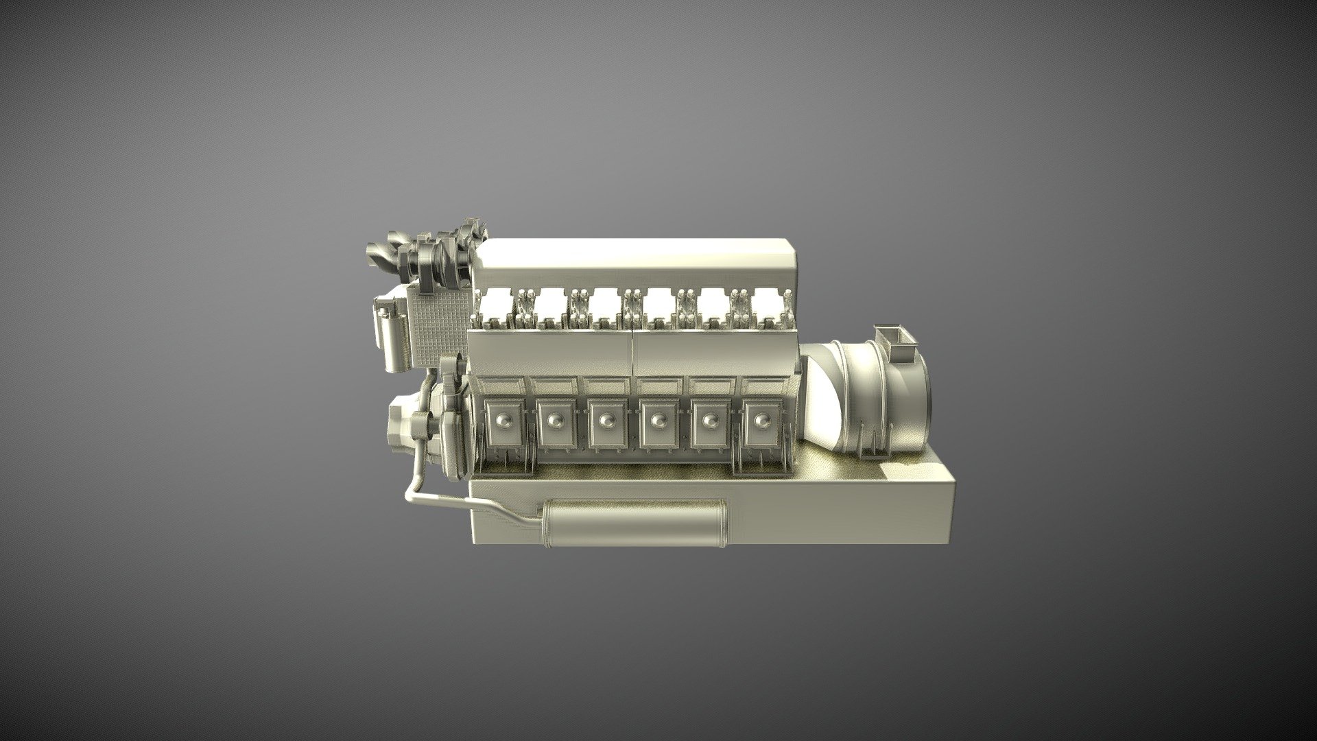 Diesel Engine D500 3d model