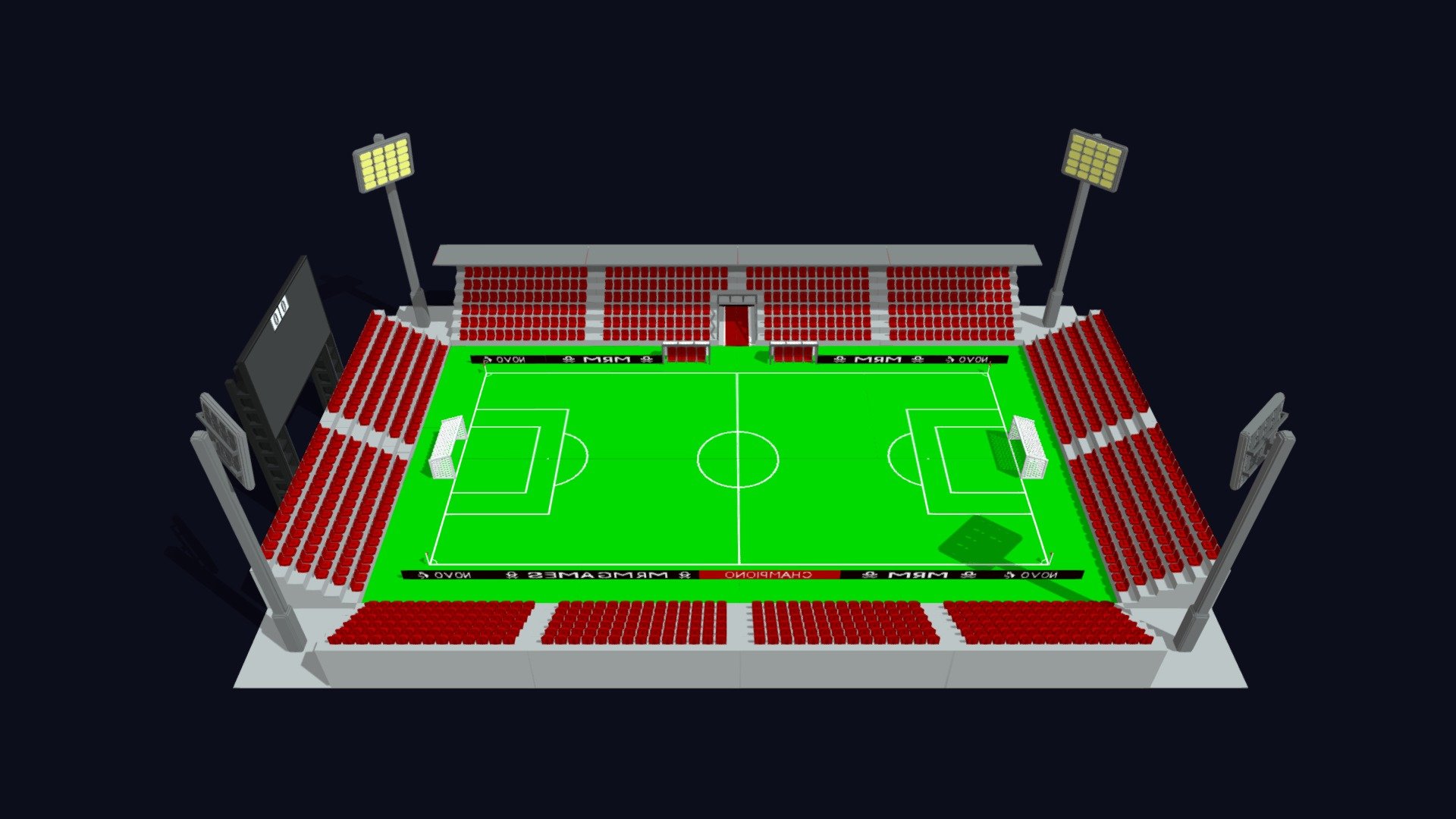 Football Stadium Pack 3d model