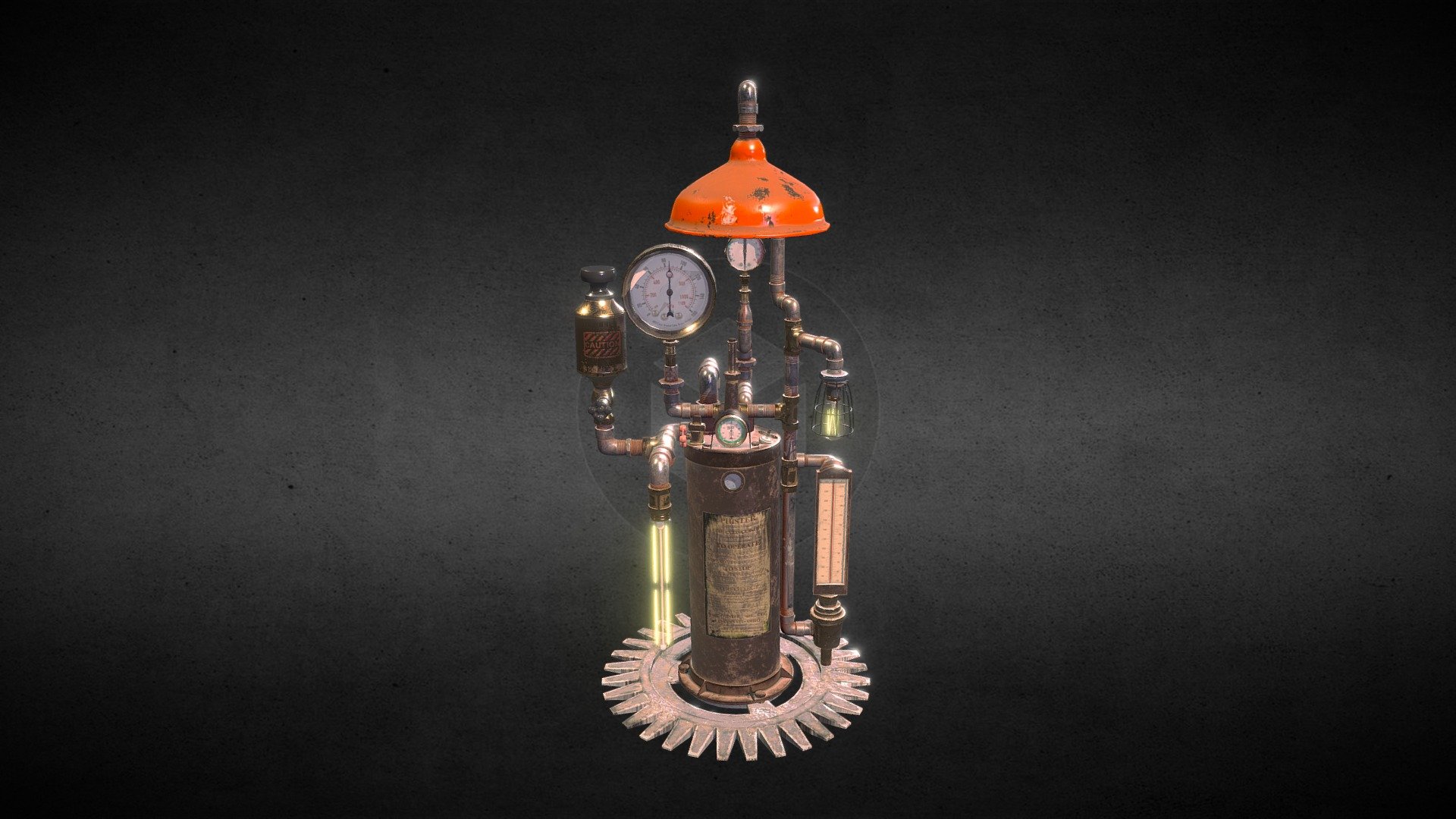 Steampunk Phister chamber light 3d model