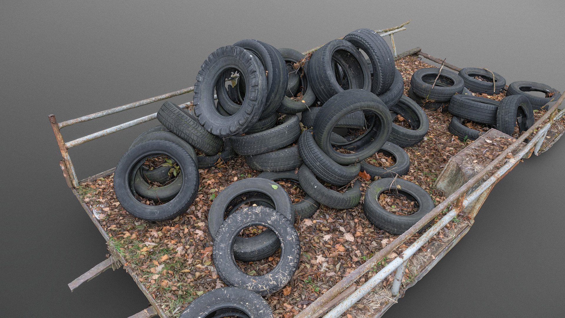 Truckload of tyres 3d model