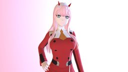 Zero Two 3D fan art from Darling in the FranXX