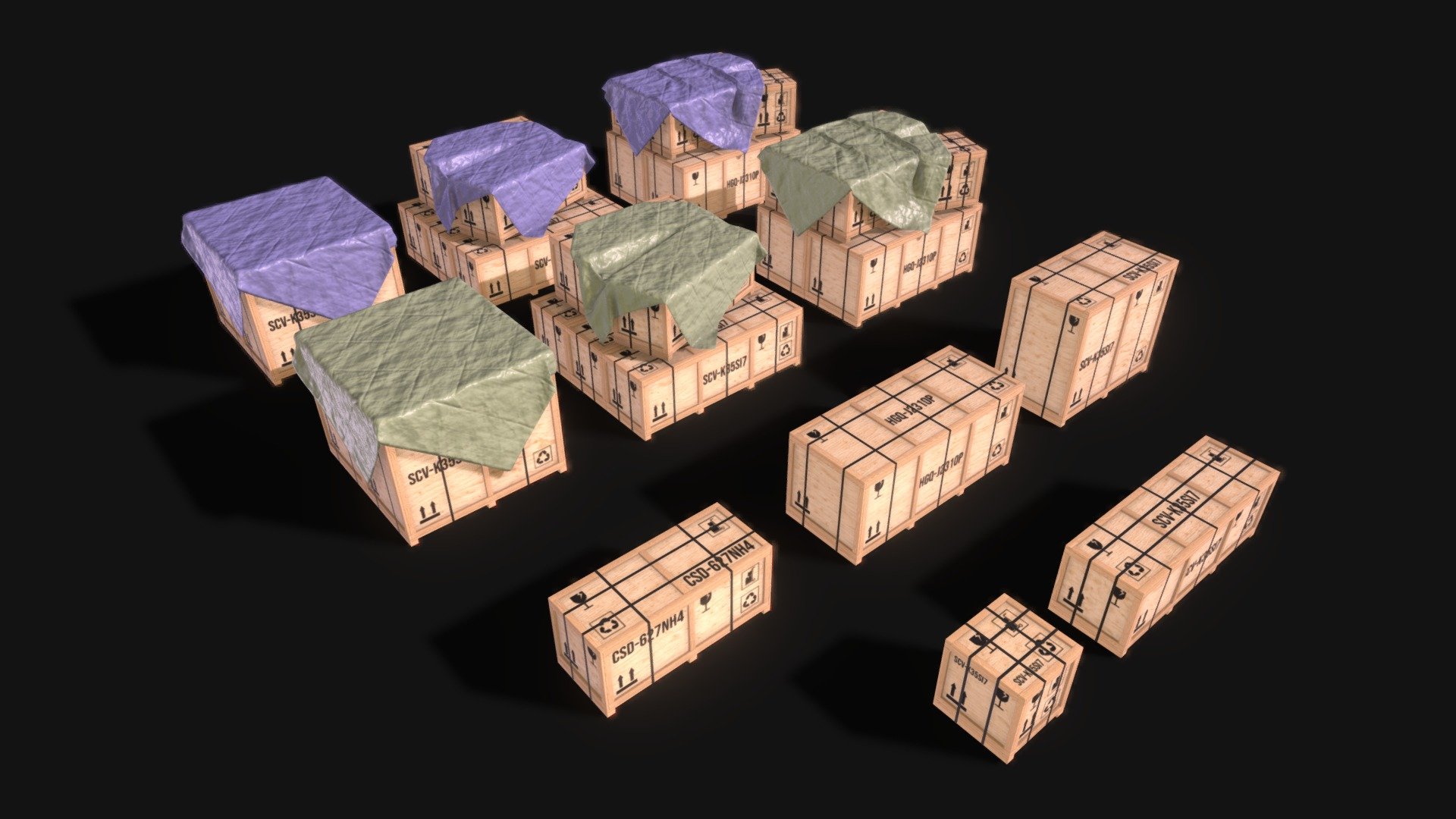 Wooden Crate 3d model