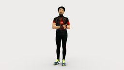 Man In Bikerider Suit 0843