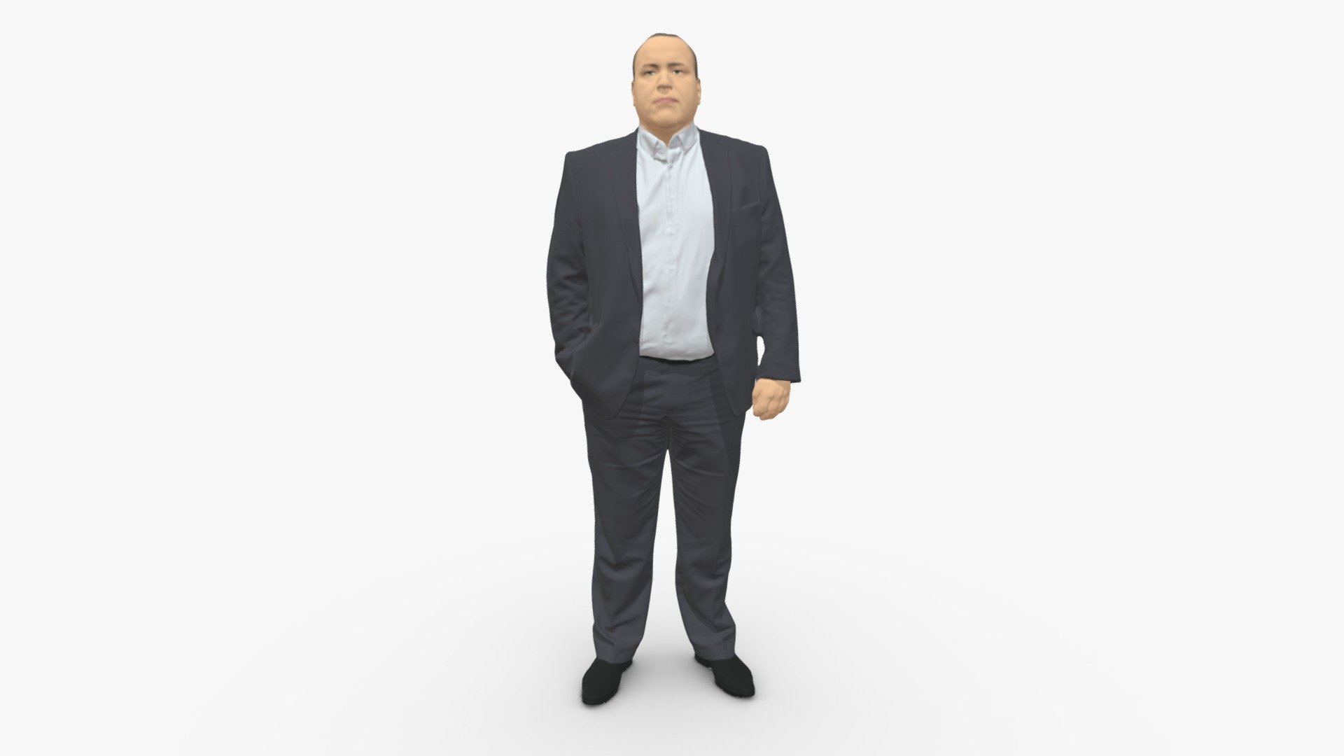 Fat Man Gray Suit 0517 3d model