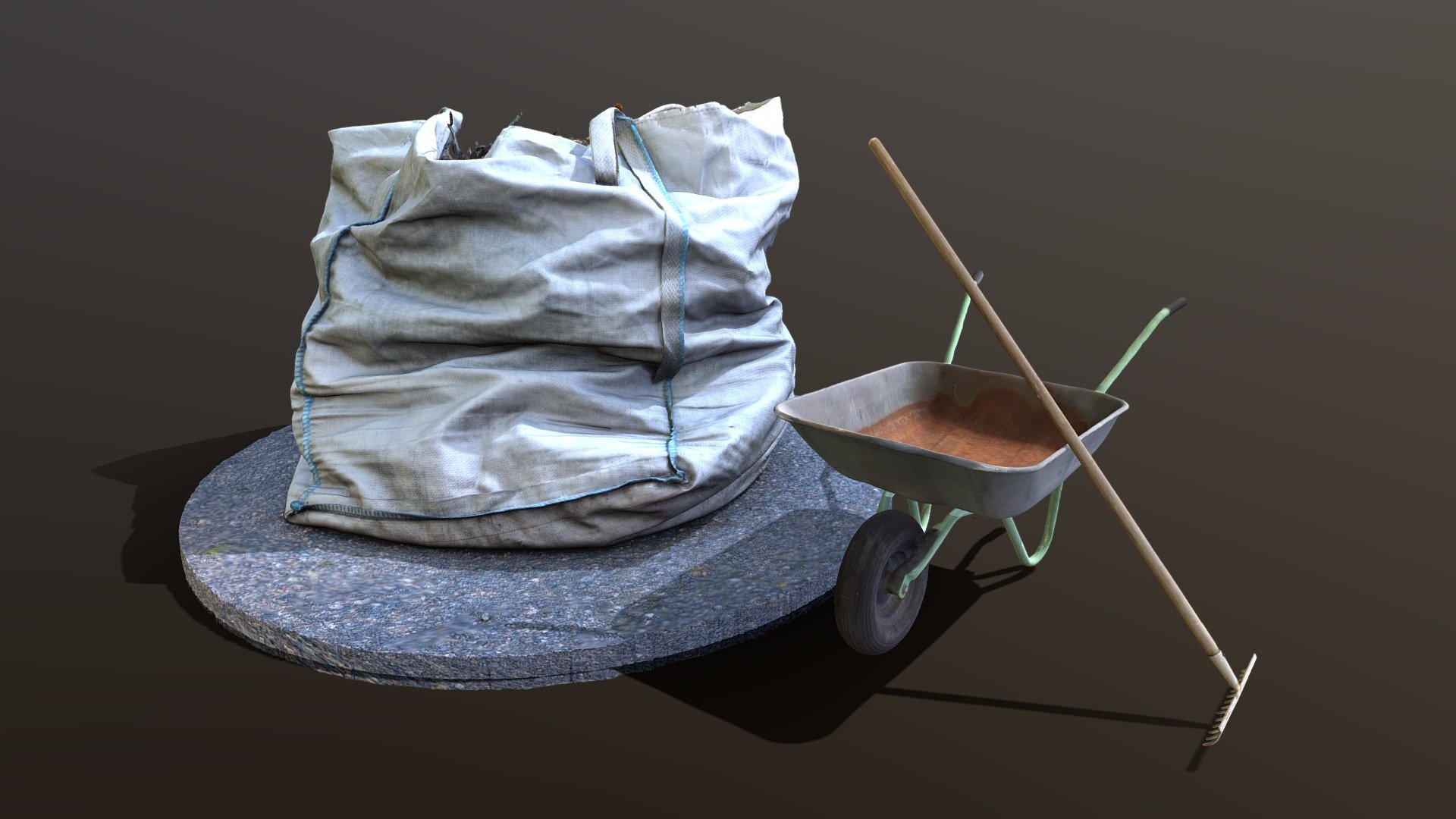 Garden waste pack 3d model