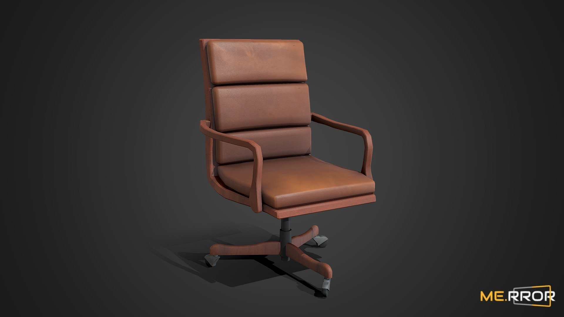 [Game-Ready] Wooden Office Chair 3d model