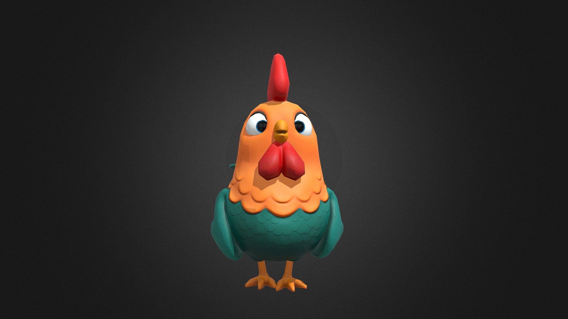 Rooster_fear 3d model