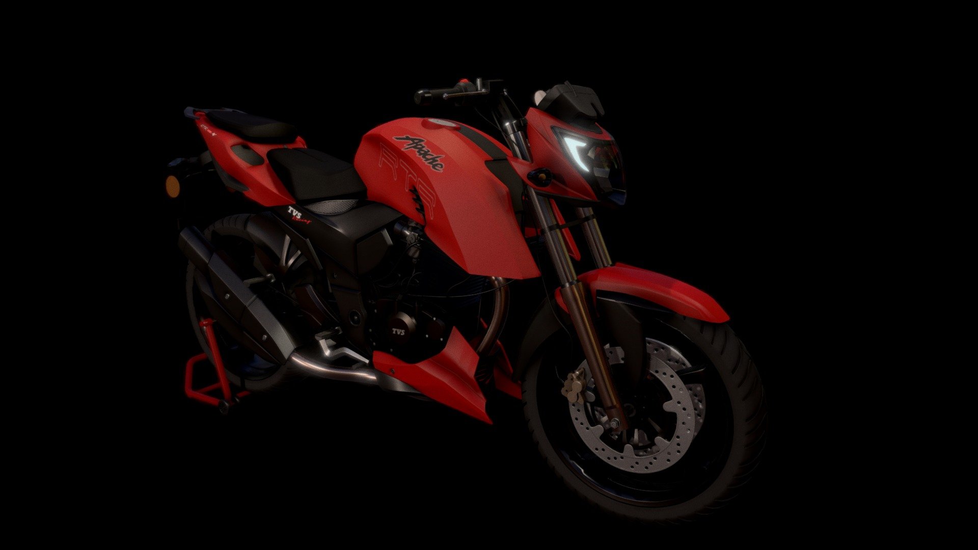 TVS Apache RTR 200 4V 3d model