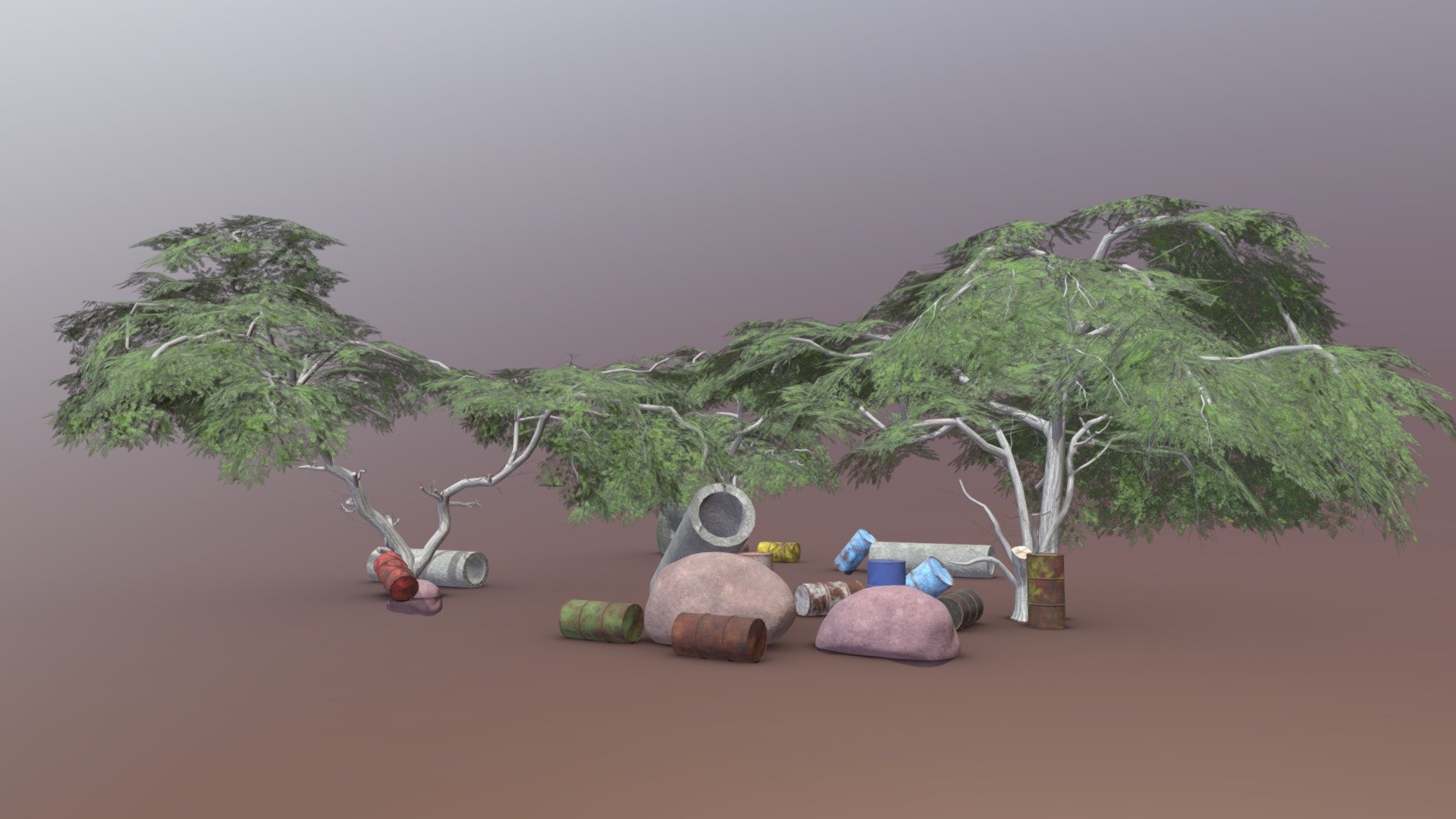 African Env Pack- 01 3d model