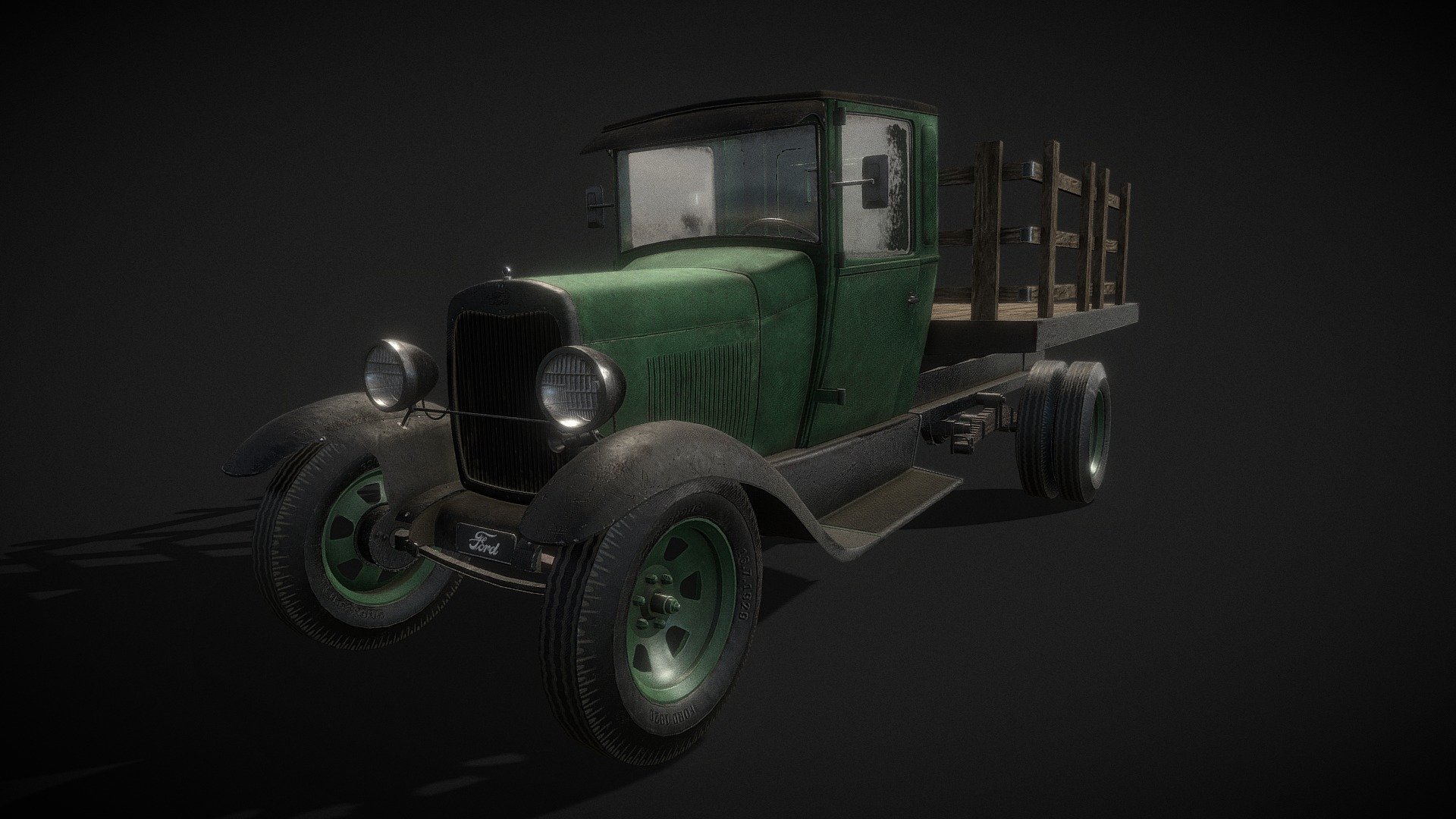 ford 1929 pickup truck 3d model