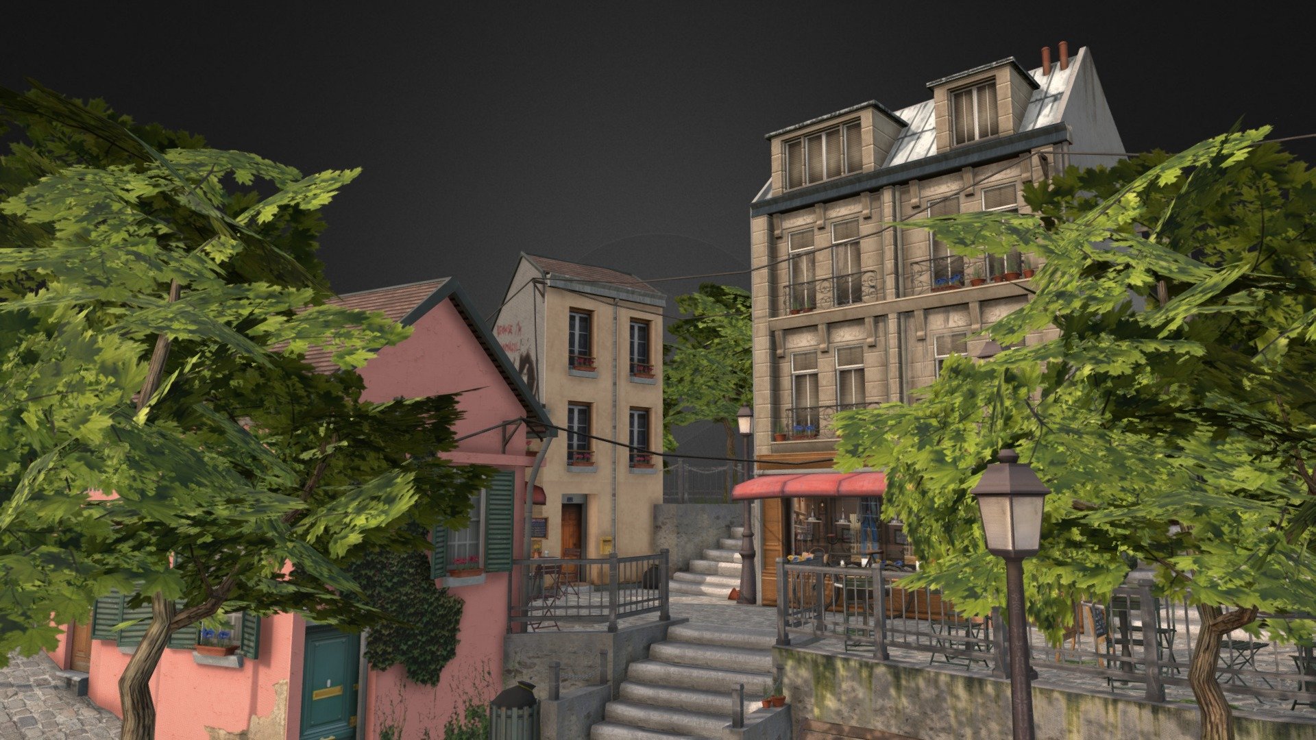 Montmartre Paris Diorama | Tom van Asten 3d model