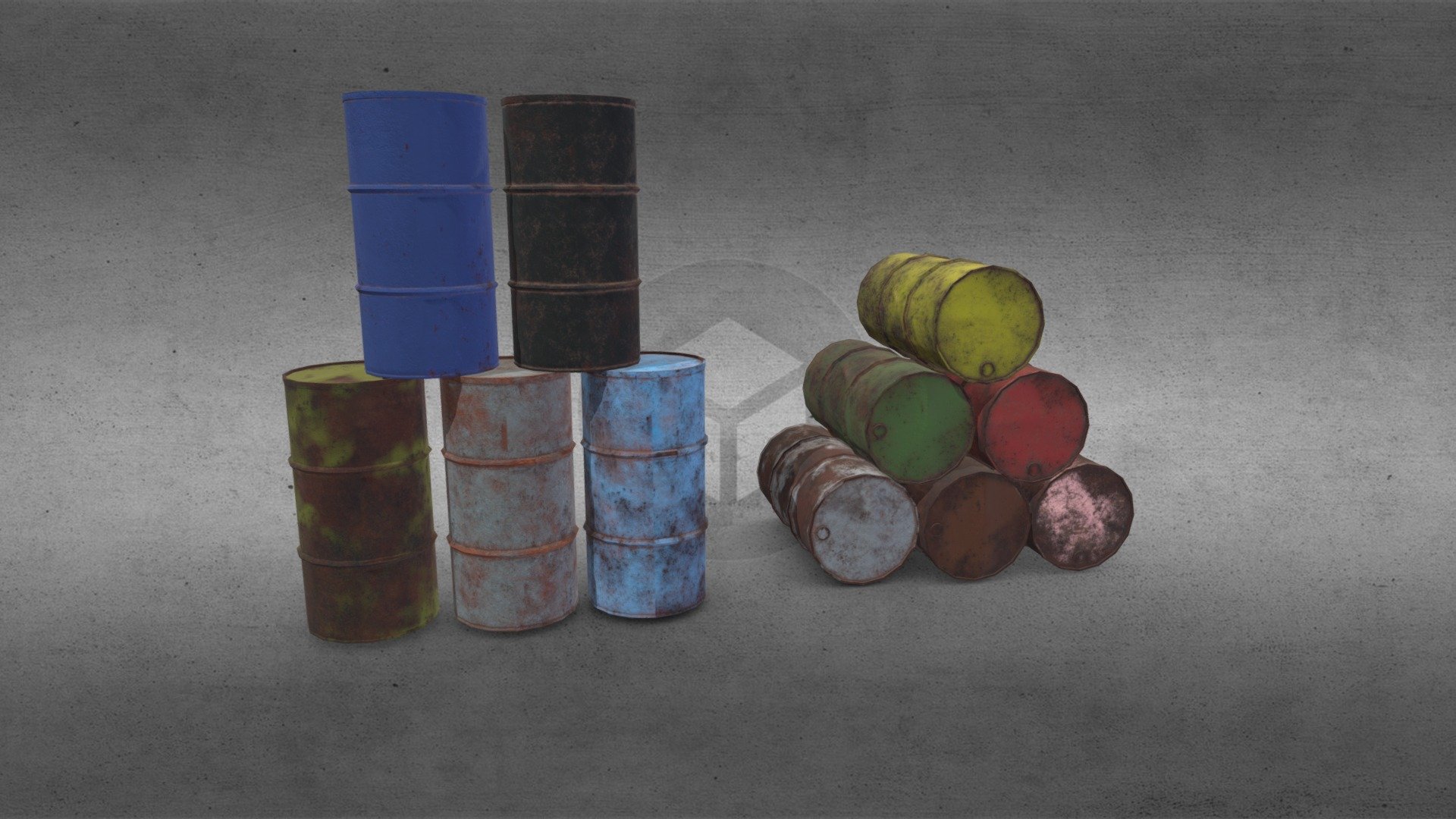 Barrel- Pack 01 3d model