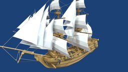 Lowpoly sailing ships