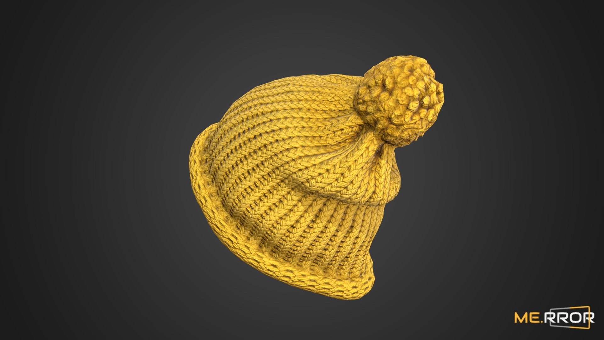 [Game-Ready] Yellow Knit Hat 3d model