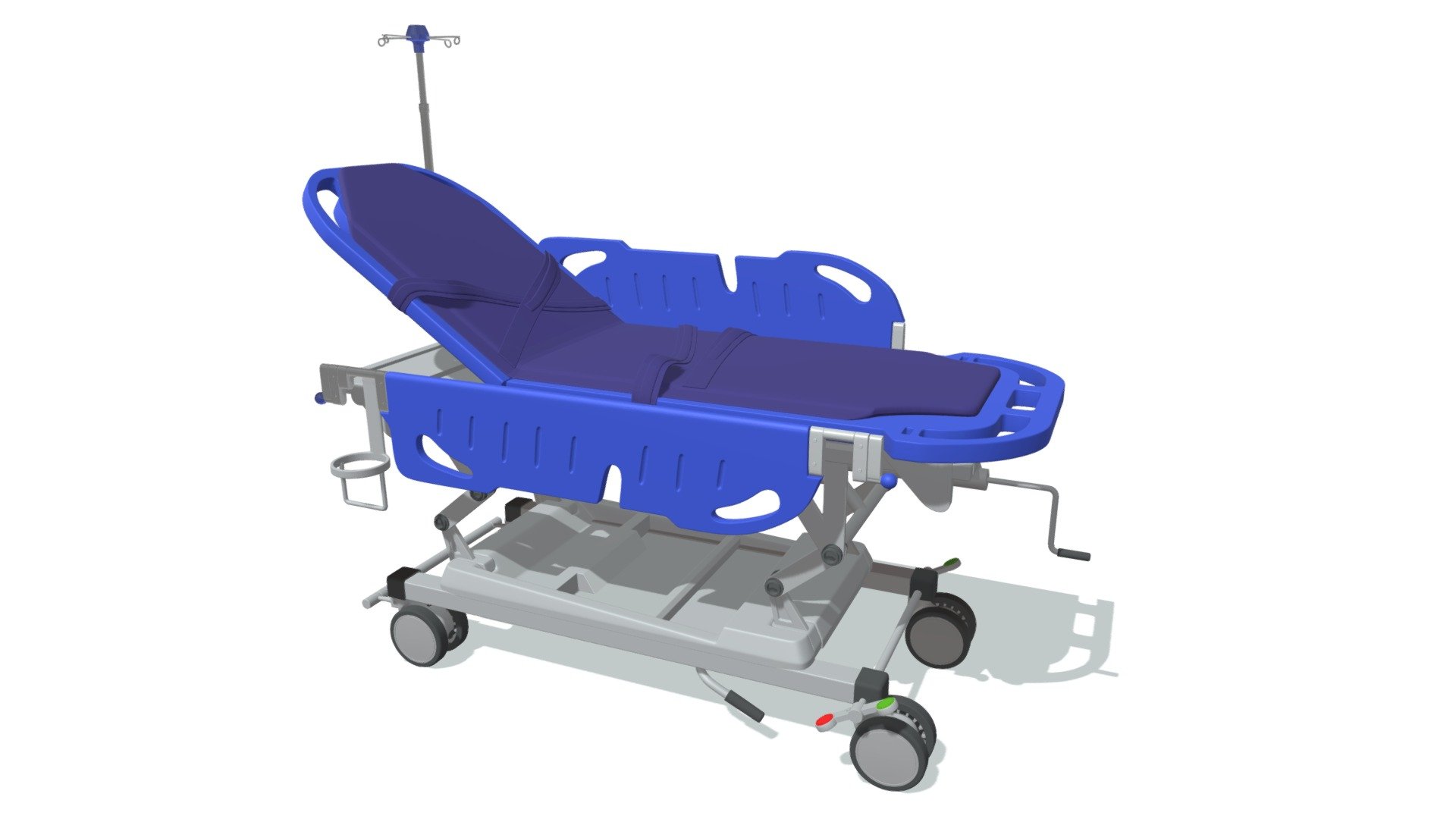 Emergency Stretcher Trolley 3d model