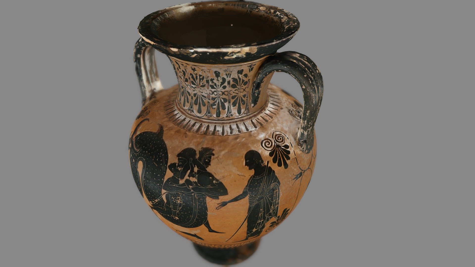 Greek Amphora in High resolution 3d model