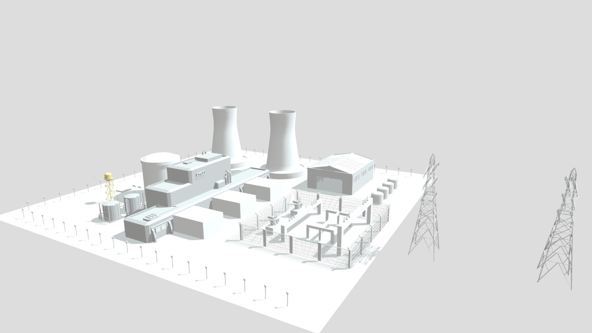 Nuclear Power Plant 3d model