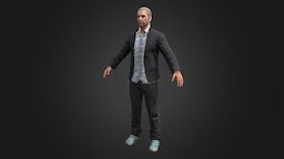 BLACK SCHOOL UNIFORM SET (MALE) | PUBG