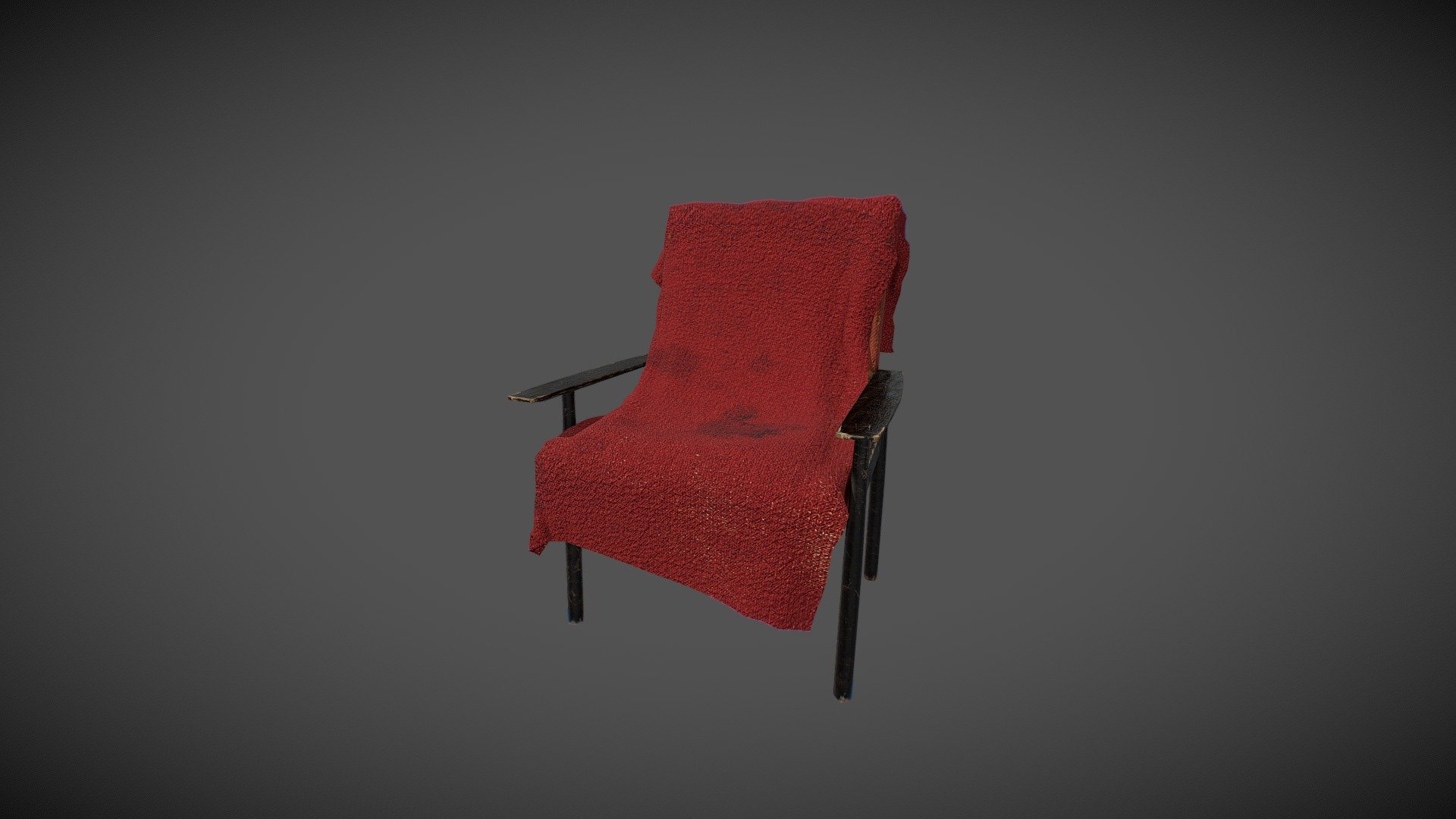 Old Armchair V1 3d model