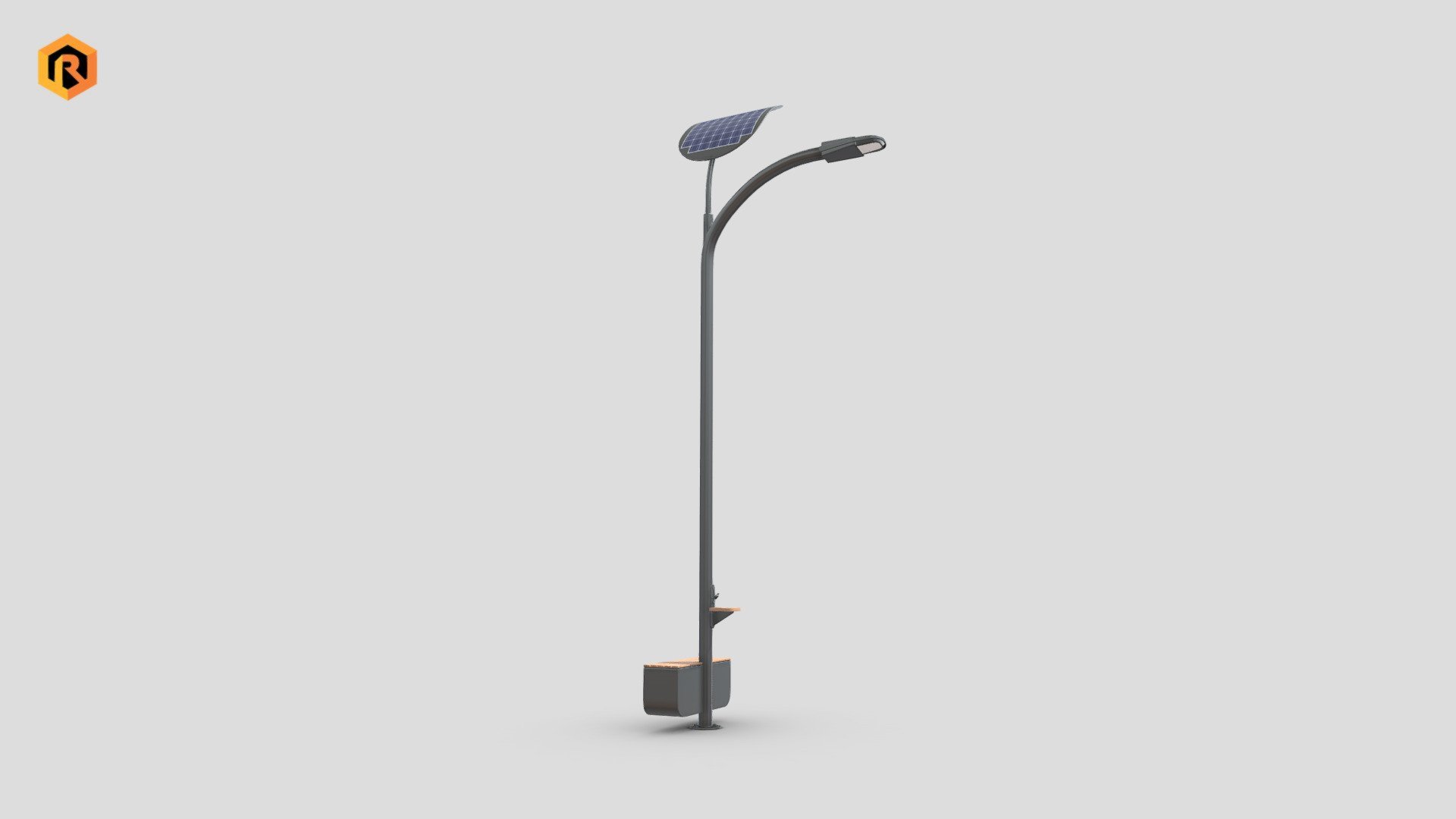 Solar Street Light 3d model