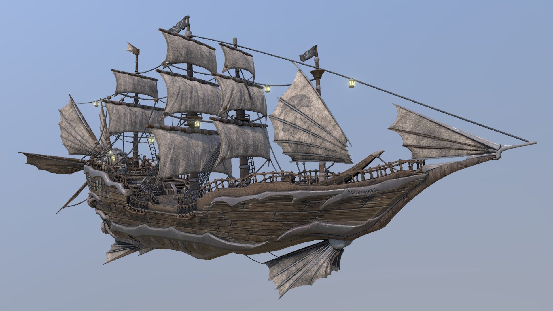 steampunk pirates: The Stormriders 3d model