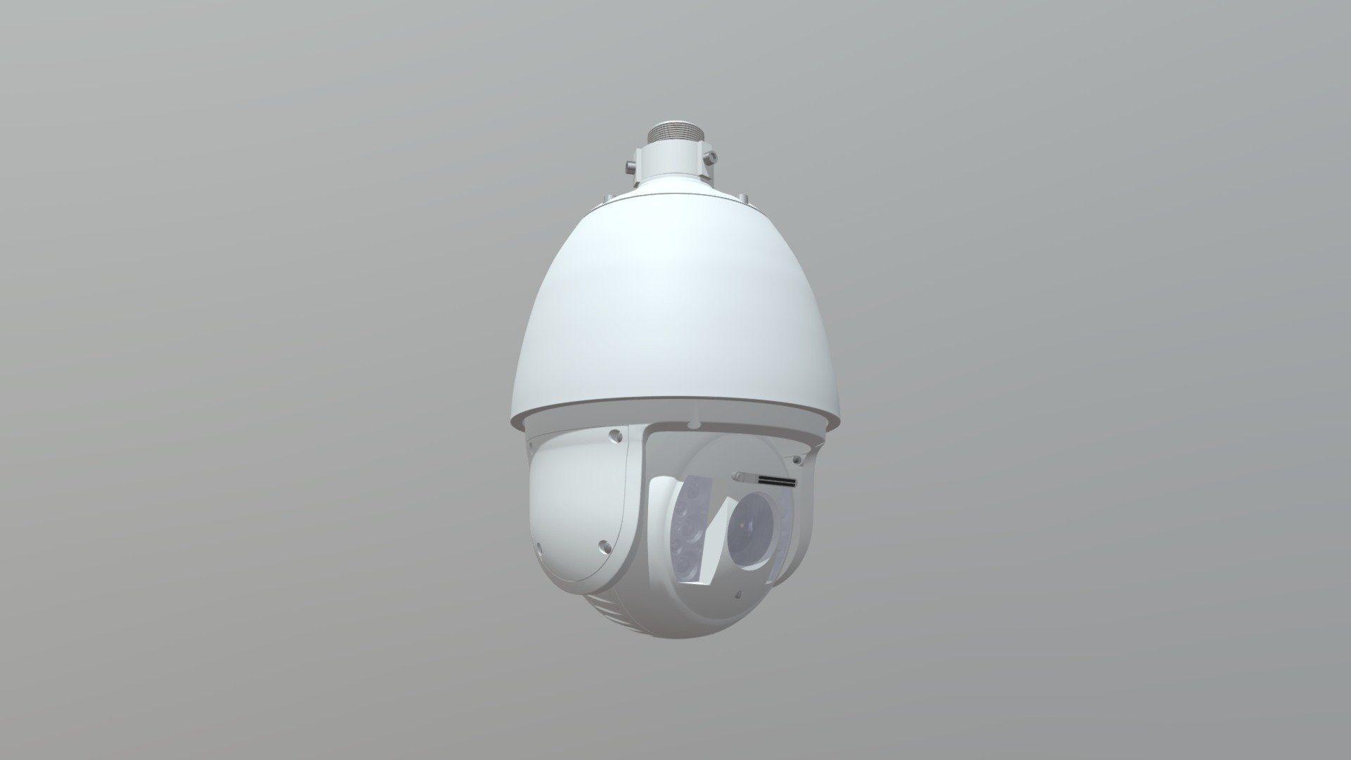 PTZ camera with wiper 3d model