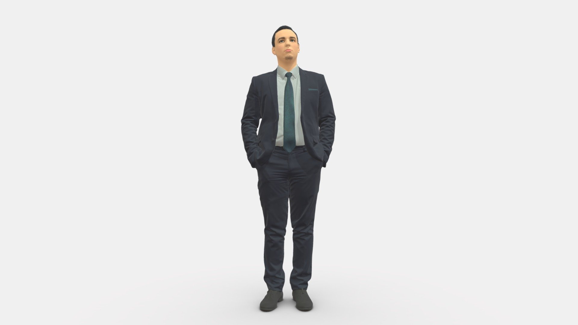 Guy In Blue Business Suit 0467 3d model