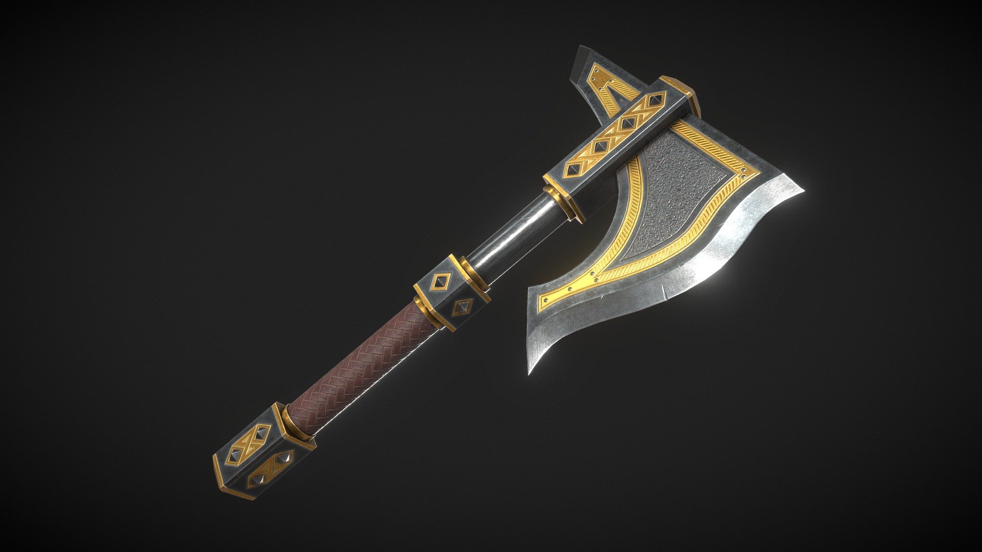 Fantasy Axe 1A 3d model