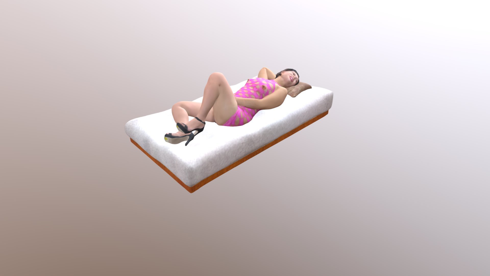 Angie in Pink 3d model