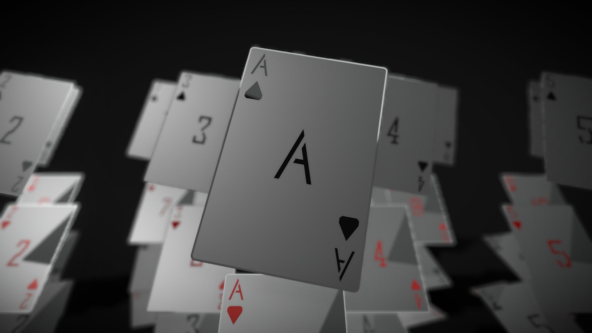 Playing cards 3d model