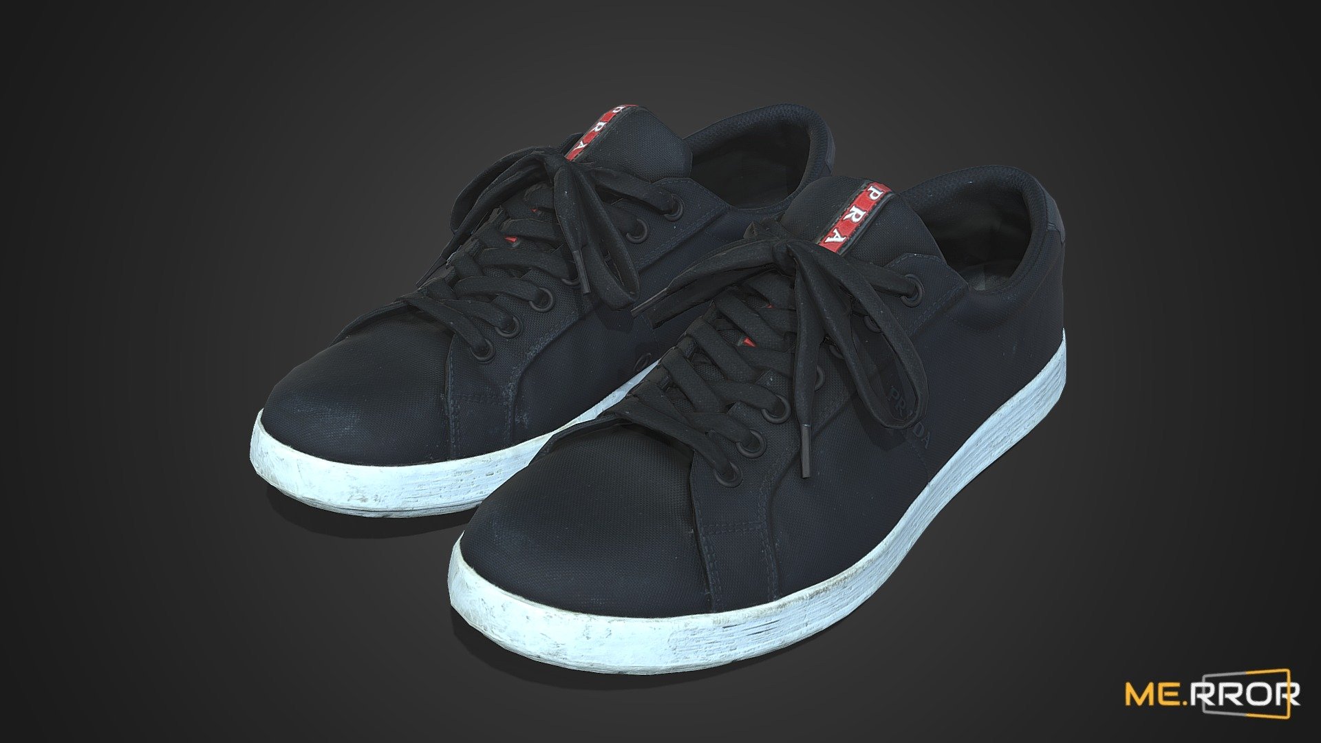 [Game-Ready] Black sneakers 3d model