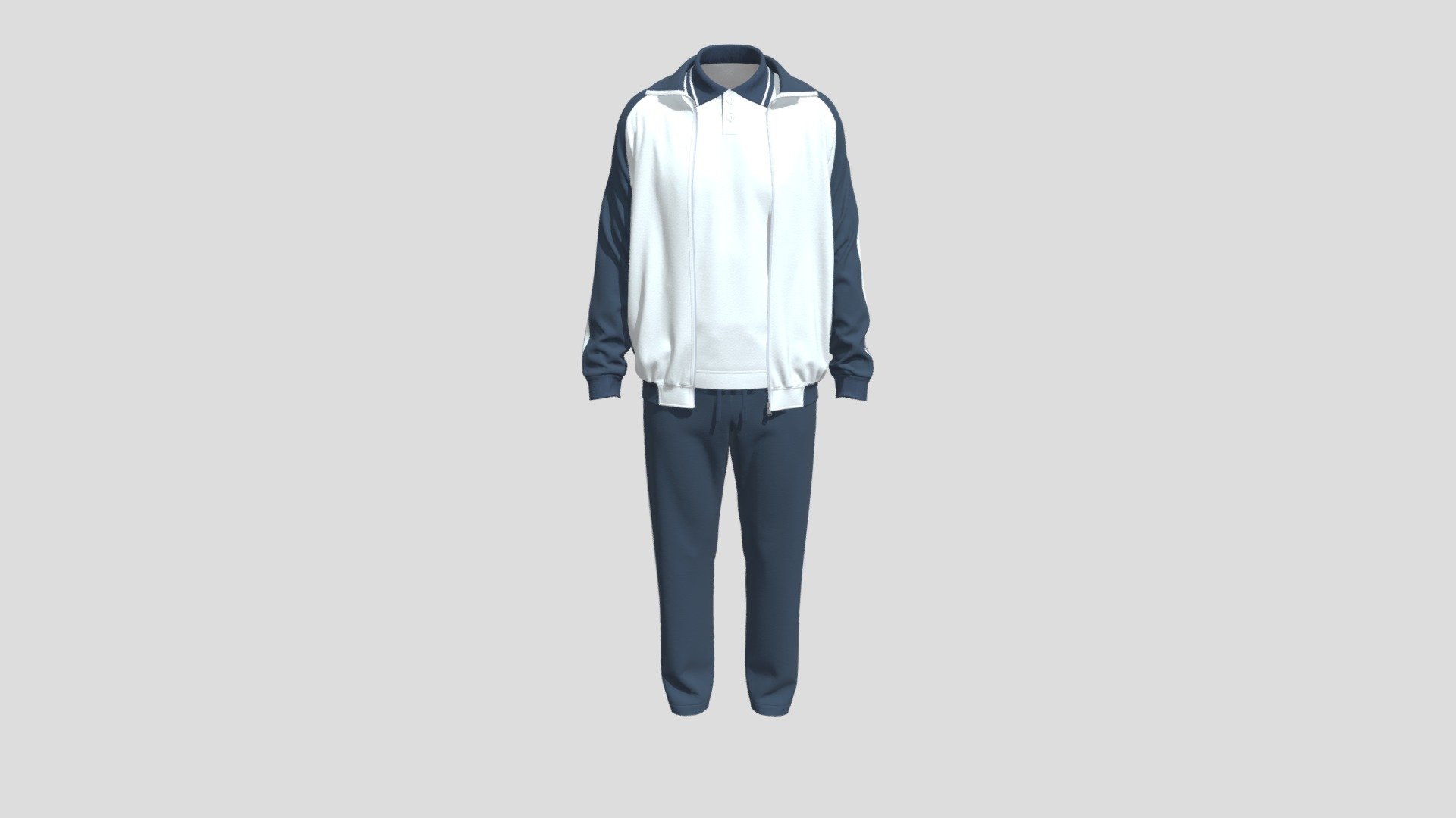 Tracksuit Unzipped 3d model