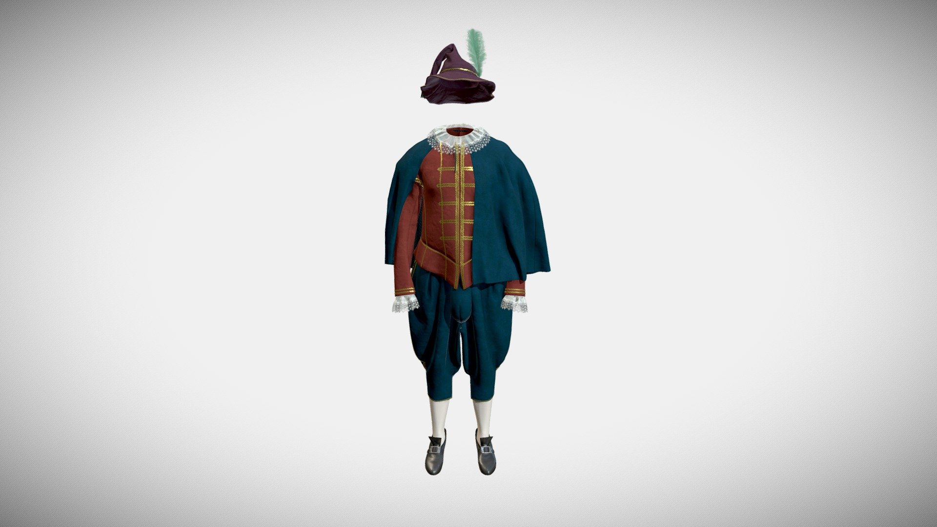 Farnos’ costume from a traditional engraving 3d model