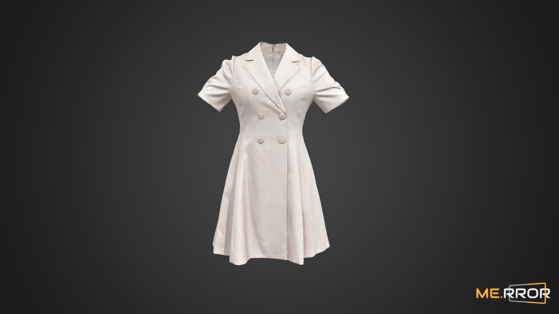 Light Pink Dress 3d model