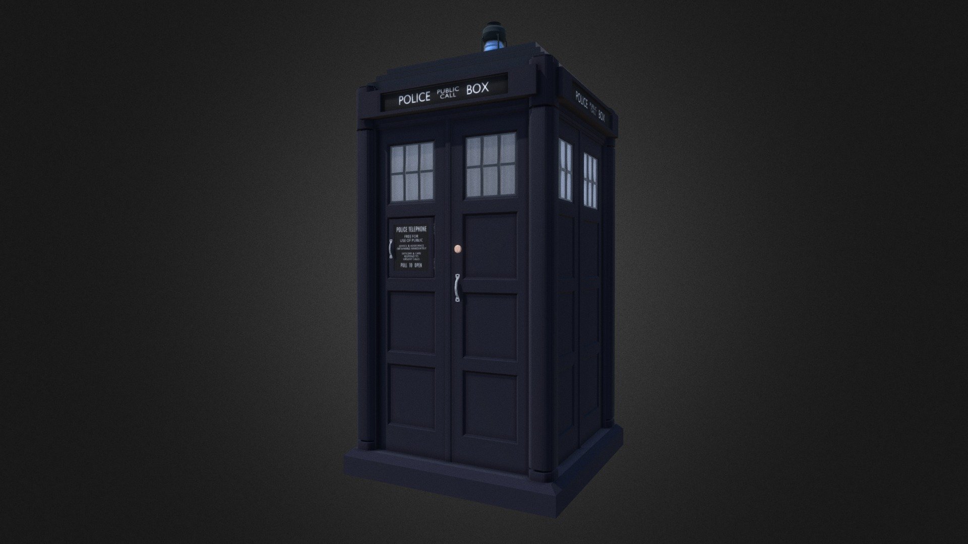 13th Doctor Tardis Exterior Attempt 3d model