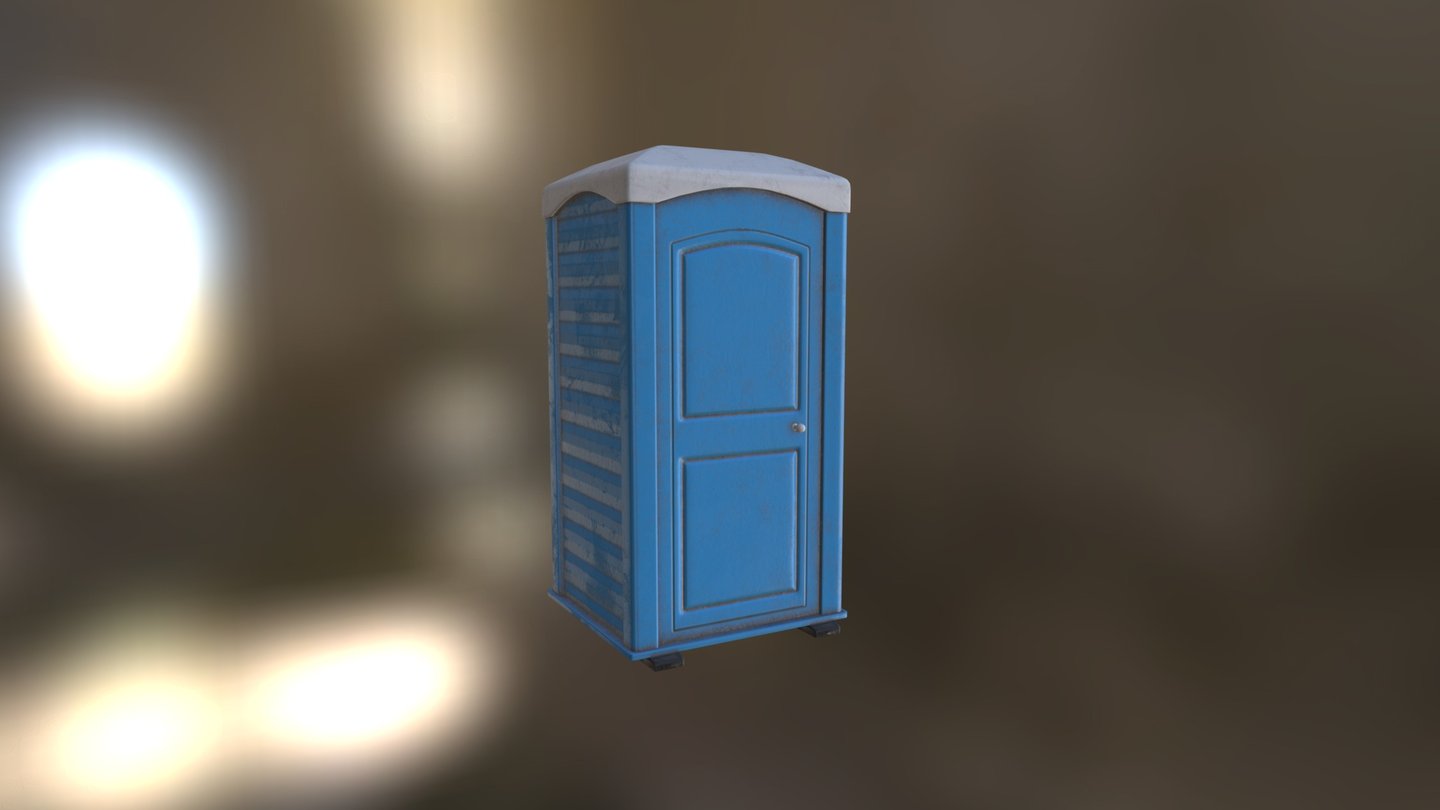 Toilet cabin 3d model