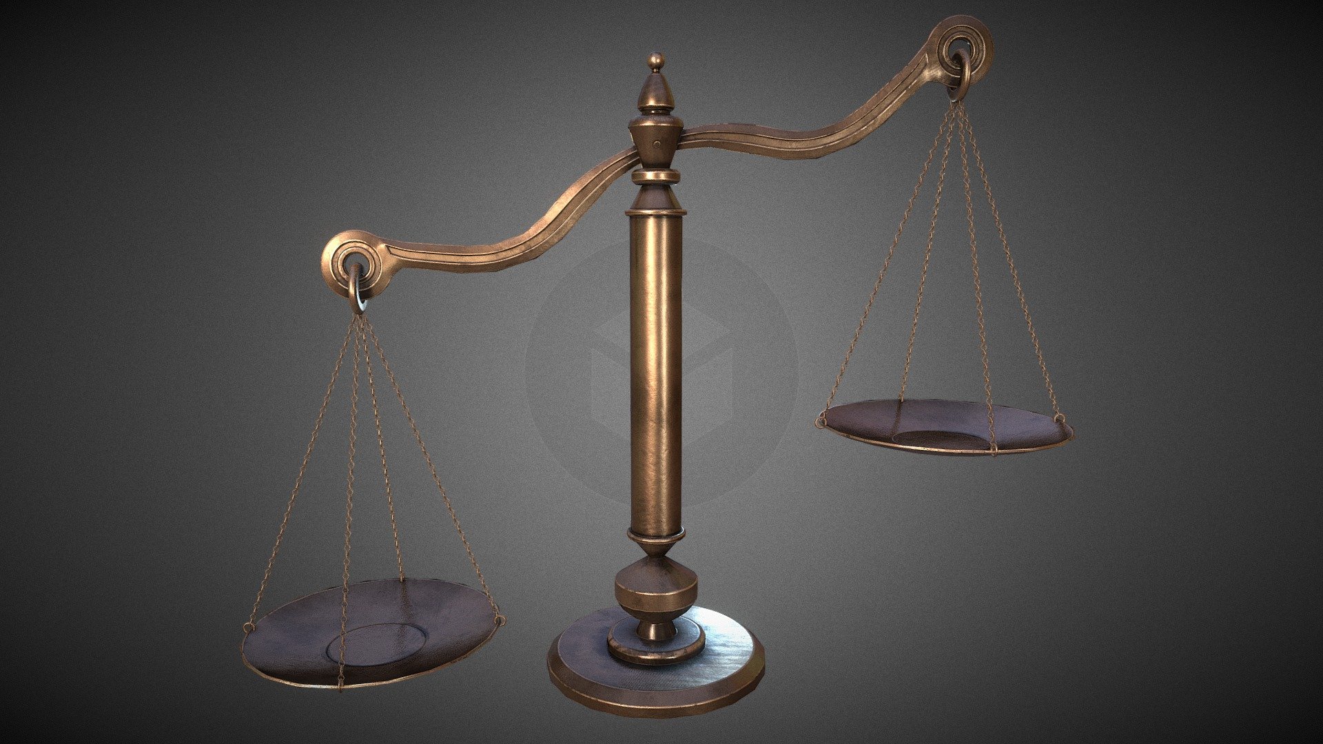 3D Low-Poly Mode Scales 3d model