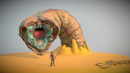 Dune Shai Hulud and Fremen Rider