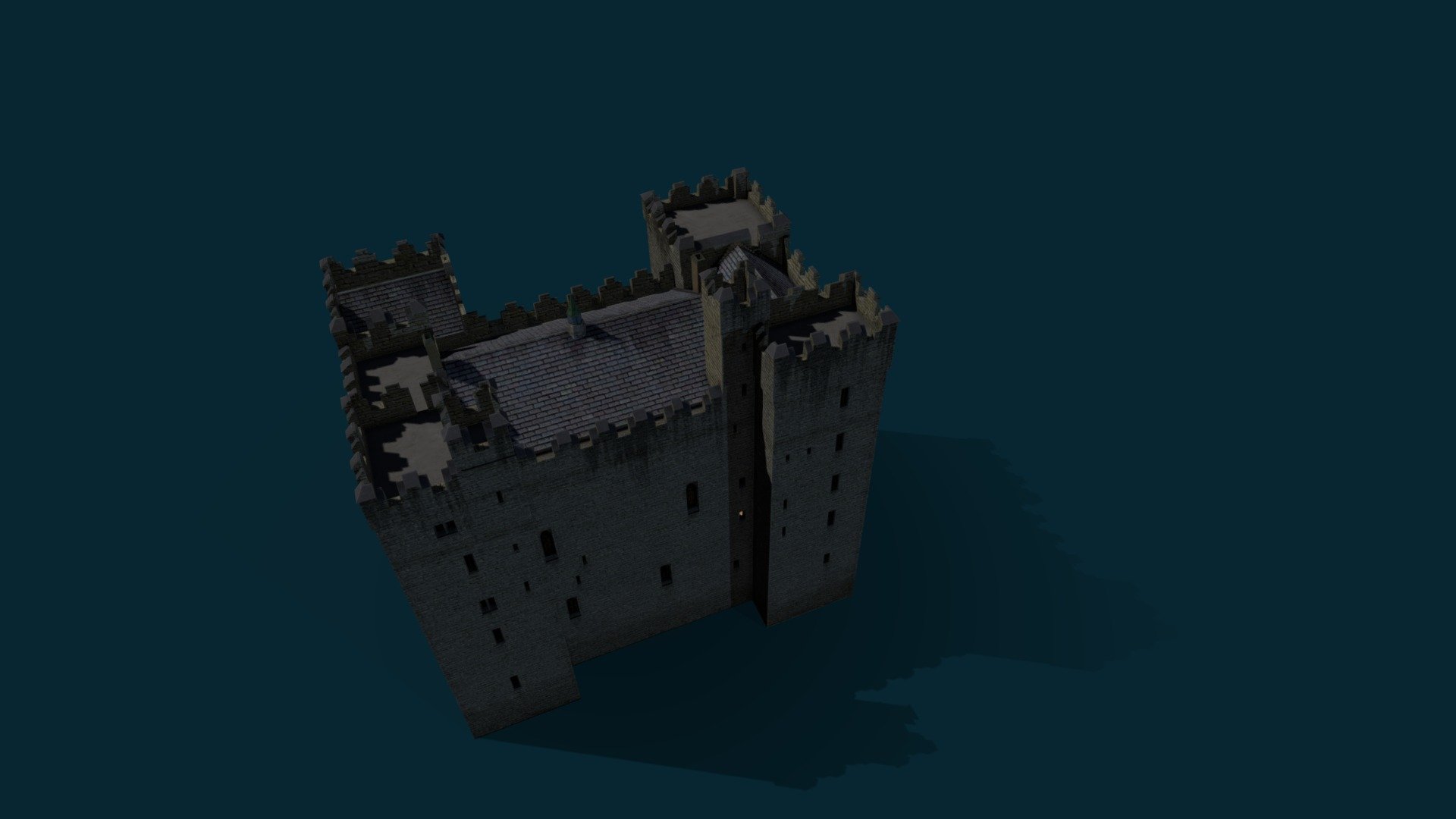 HAUNTED CASTLE GHOSTS FREE 3d model