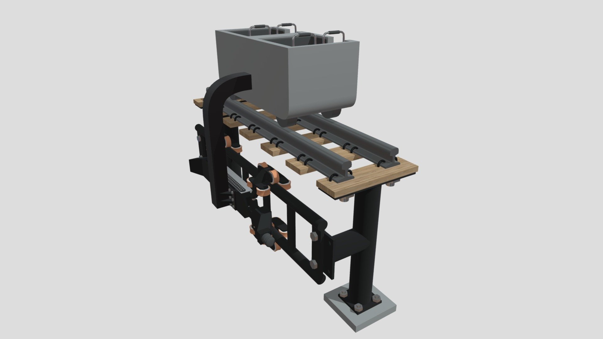 Boom coaster car. 3d model