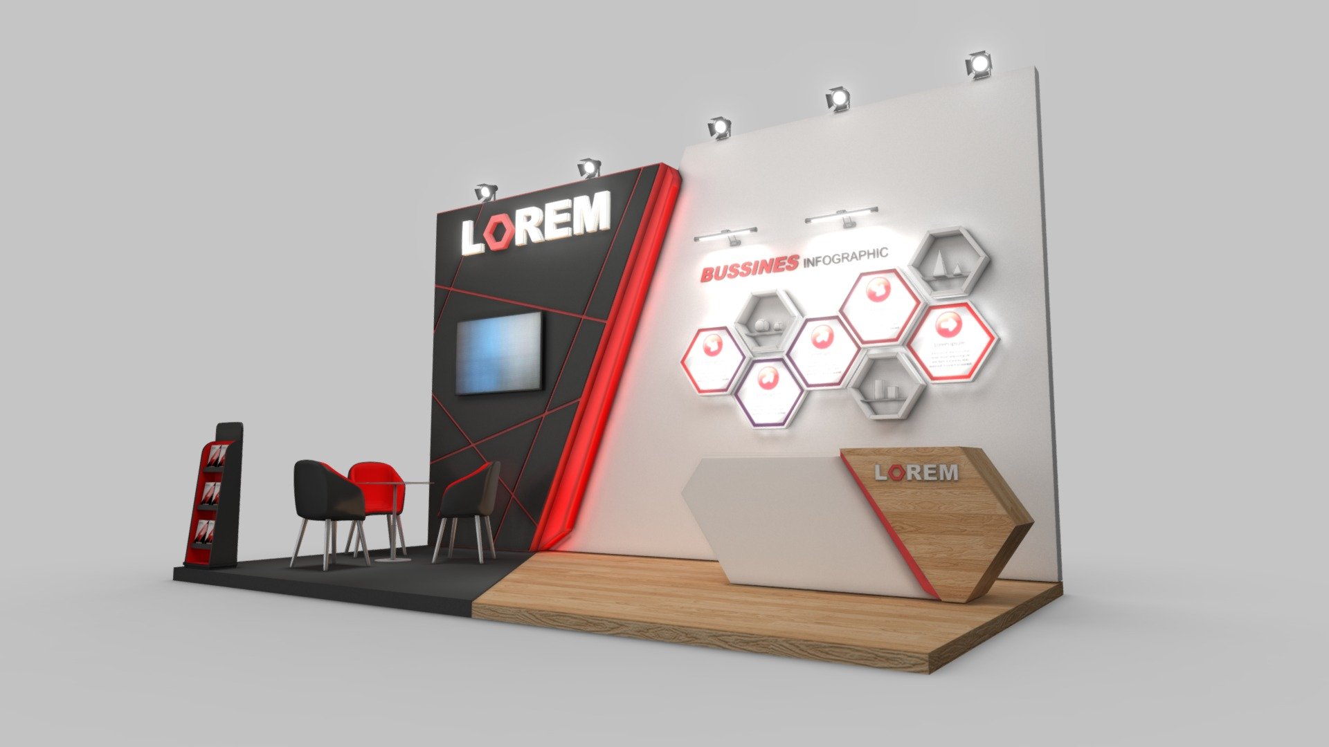 EXHIBITION STAND 011 Update 3d model