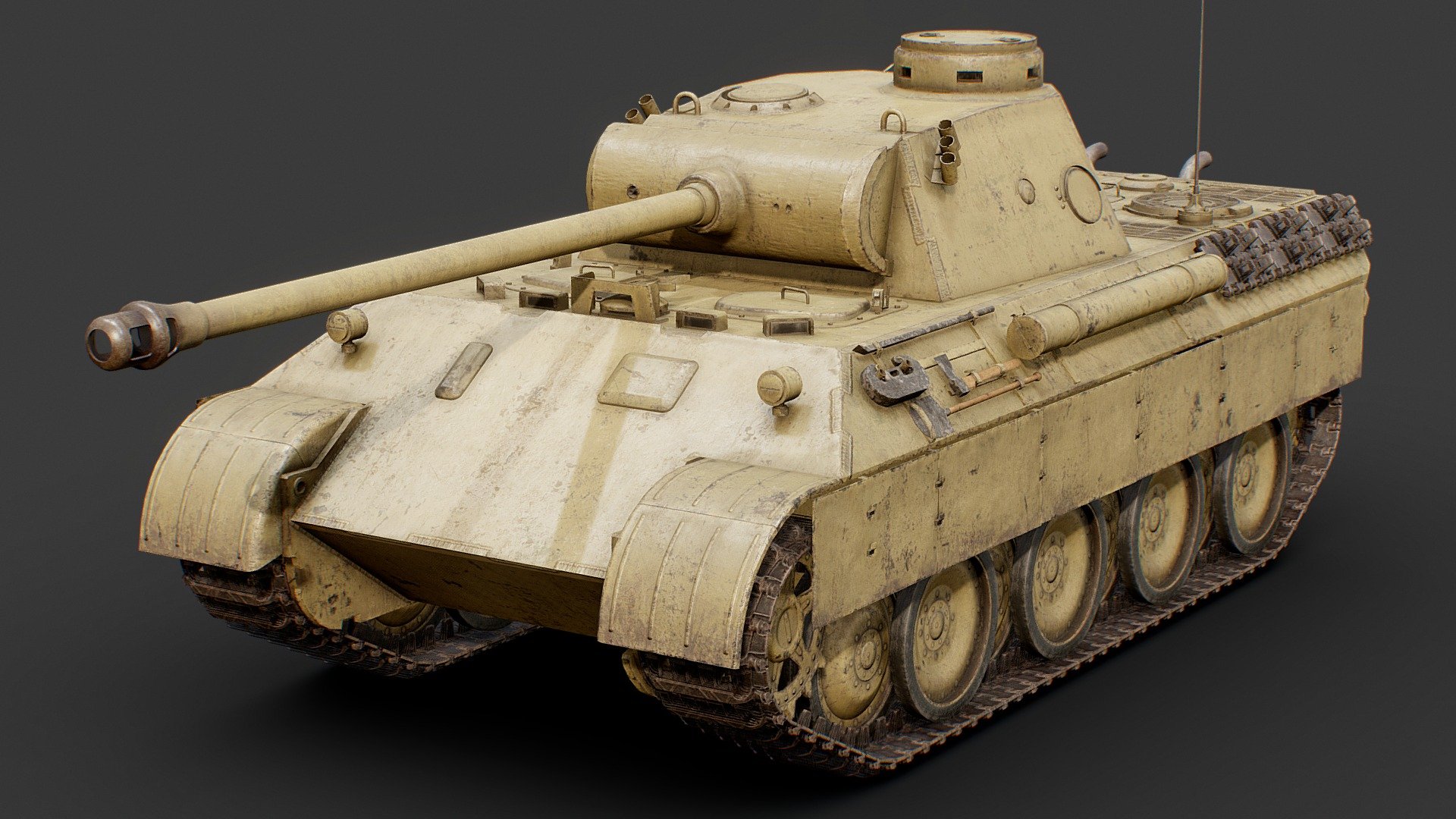 Panther Ausf.D (Dunkelgelb) 3d model