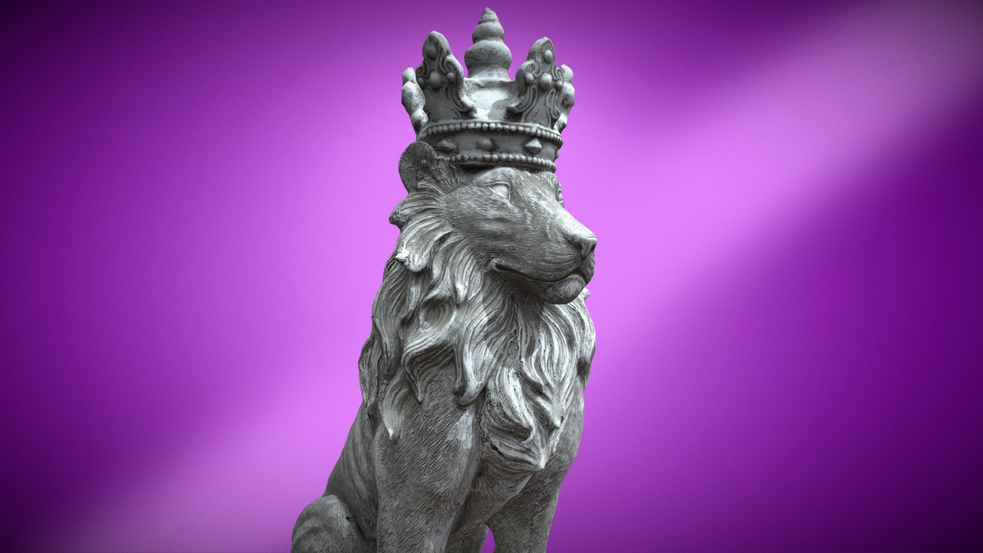 219-ST-Lion statue 3d model