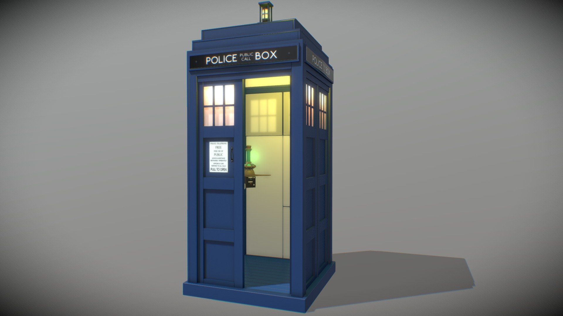 Septexs custom TARDIS exterior 3d model