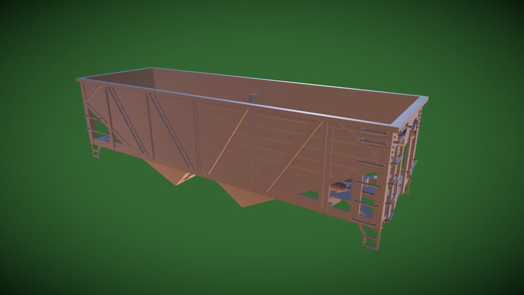 2 Bay Coal Hopper 01 3d model